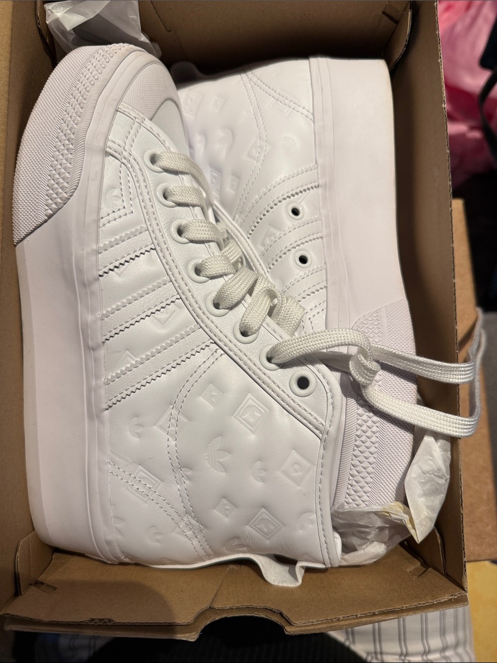 Adidas Nizza Platform Mid Cloud White